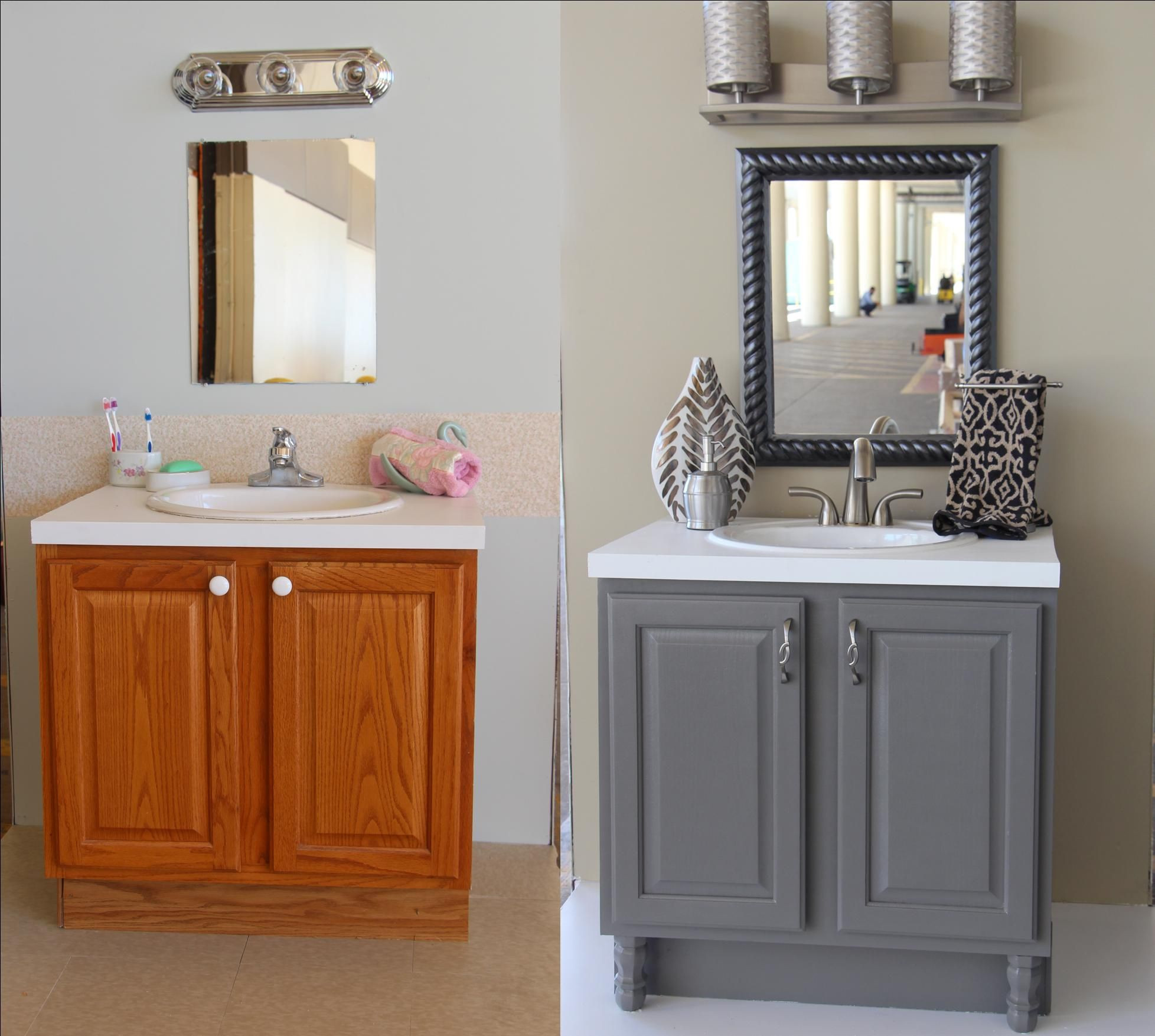 Repaint Bathroom Cabinet
 Bathroom Updates You Can Do This Weekend