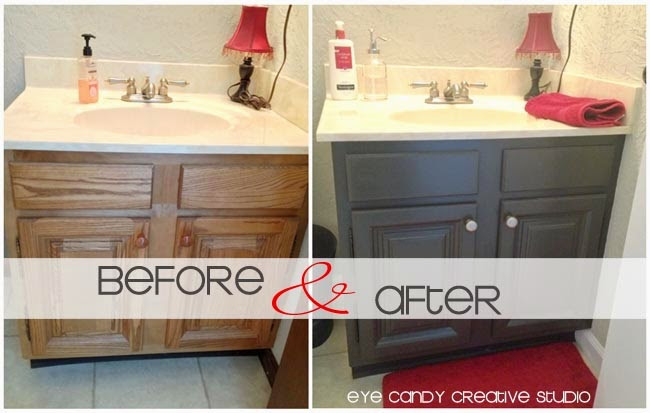 Repaint Bathroom Cabinet
 Eye Candy Creative Studio HOME HOW TO Repaint a