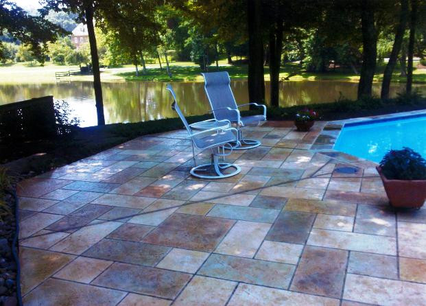 Repainting Pool Deck
 Dulles VA Pool Deck Refinishing Sundek Classic Texture