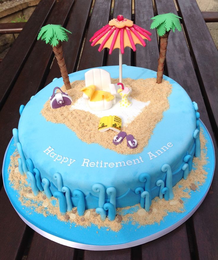 Retirement Party Cakes Ideas
 Beach themed Retirement Cake cakes