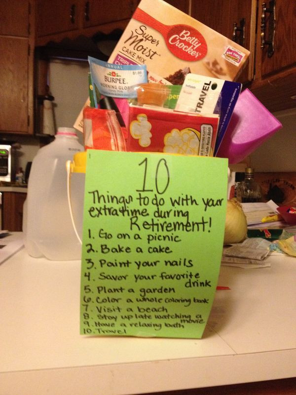 Retirement Party Gifts Ideas
 Pin by Carol Huntwork on Projects to Try