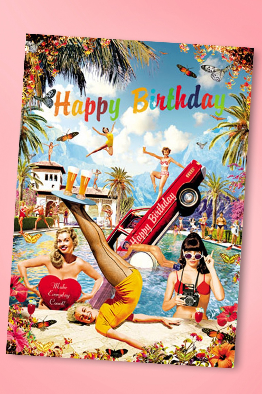 Retro Birthday Cards
 50s Retro Fun Happy Birthday Greeting Card