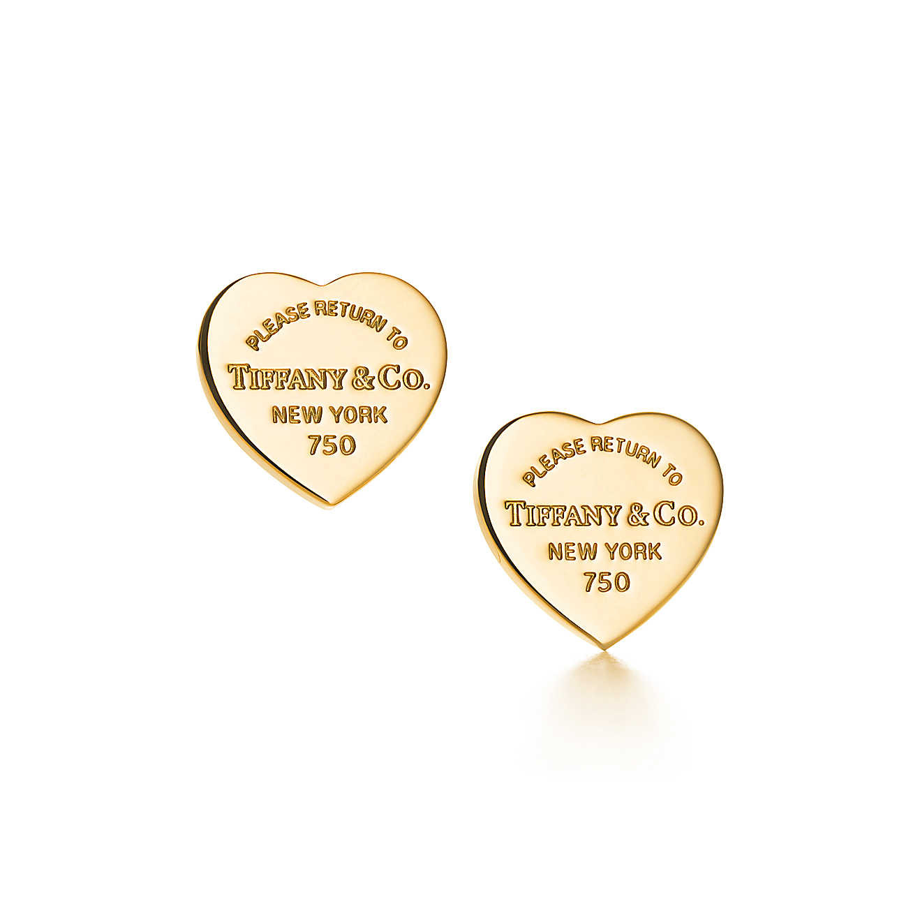 Return To Tiffany Earrings
 Return to Tiffany mini heart tag earrings in 18k gold
