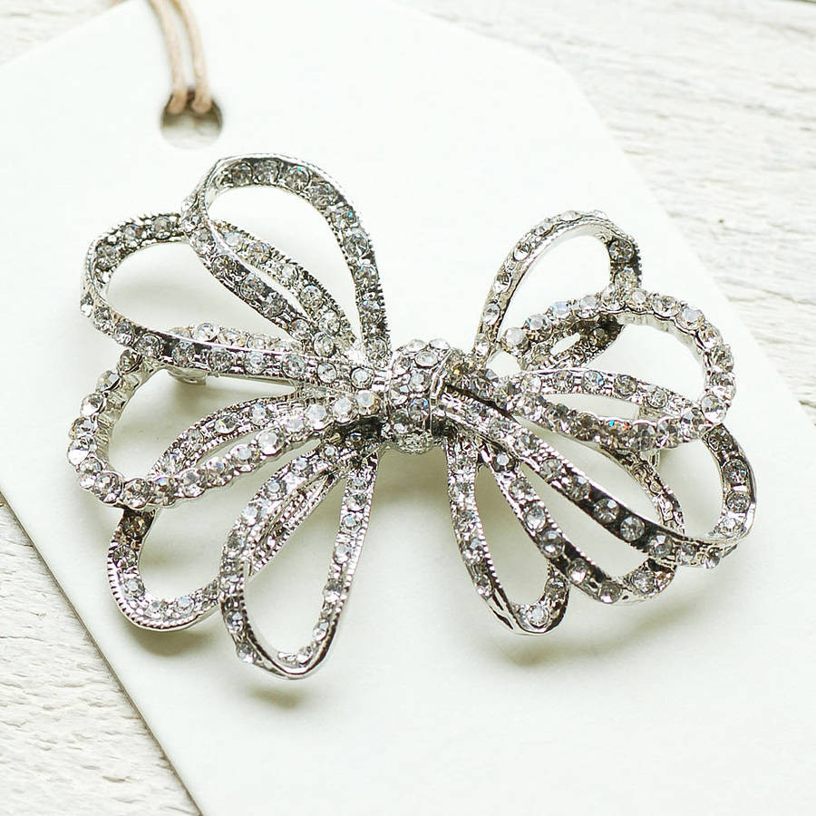 Ribbon Brooches
 vintage style ribbon bow brooch by highland angel