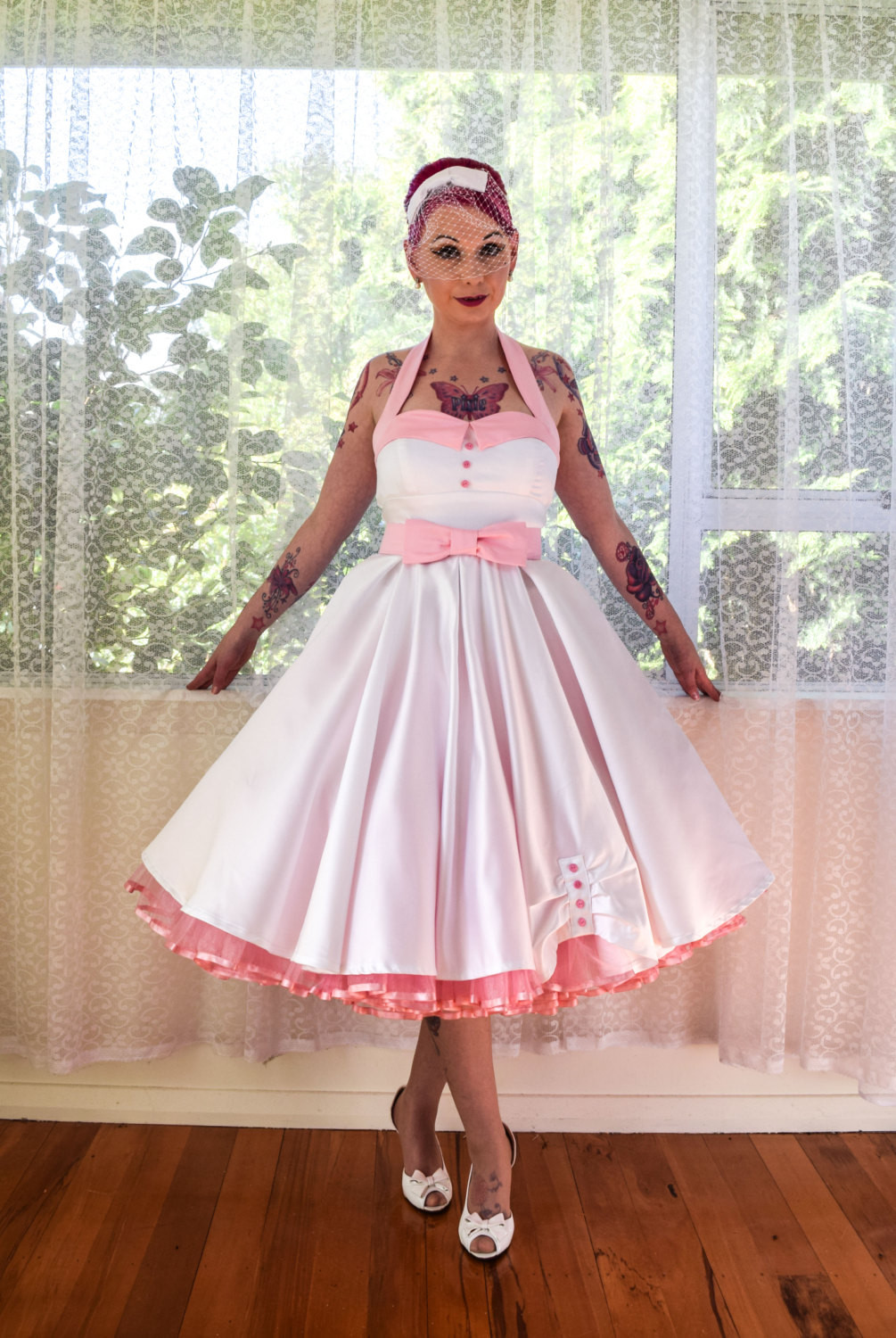 Rockabilly Wedding Dress
 1950 s Rockabilly Ruby Wedding Dress with