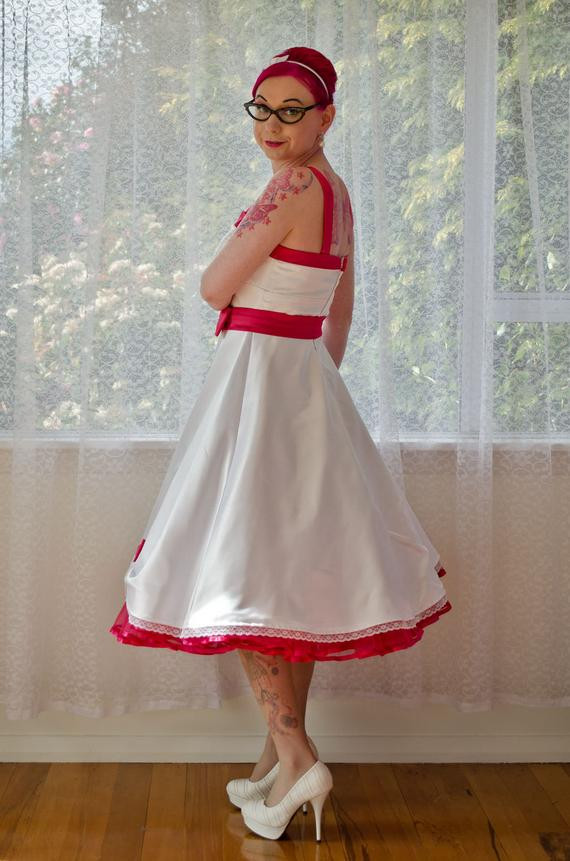 Rockabilly Wedding Dress
 1950s Jacqueline Rockabilly Wedding Dress with