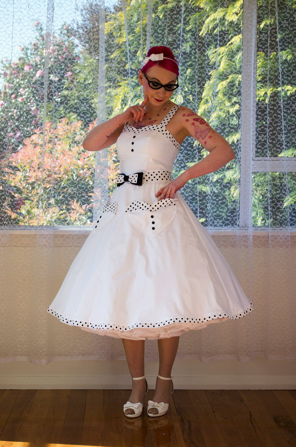 Rockabilly Wedding Dress
 1950s Rockabilly Elise Wedding Dress with