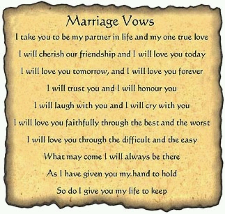 Romantic Funny Wedding Vows
 8 best Wedding Vows images on Pinterest