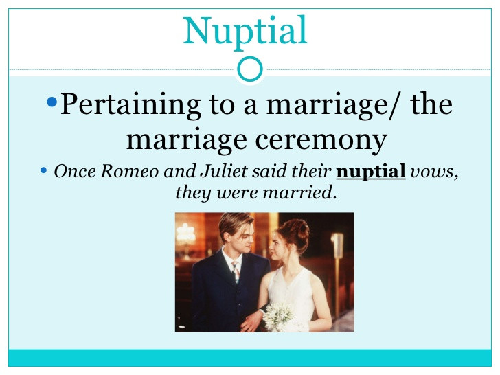 Romeo And Juliet Wedding Vows
 Romeo & Juliet Act 1 Vocabulary