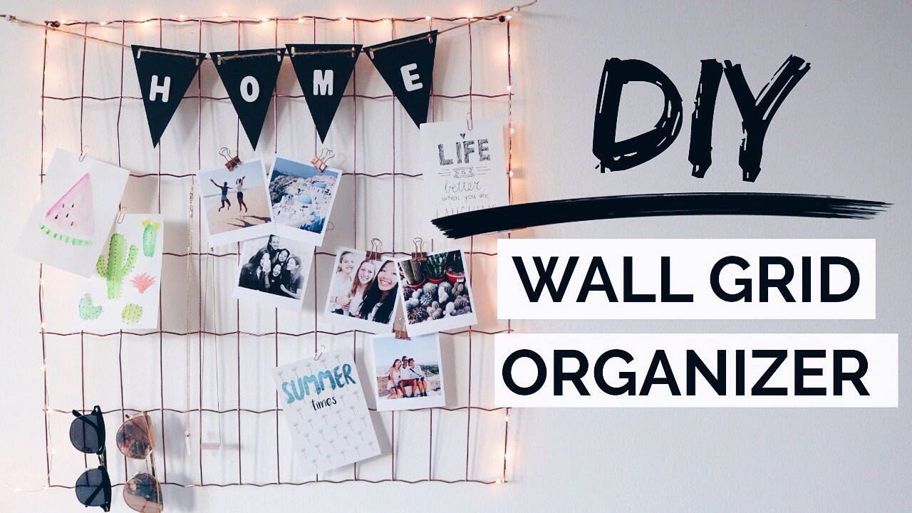 Room Organizers DIY
 DIY Wall Grid Organizer Urban Outfitters Inspired Room