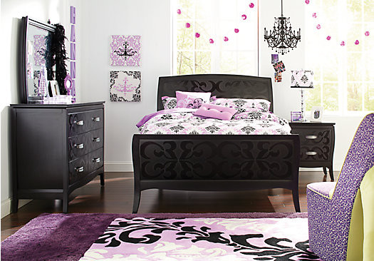 Room To Go Kids Furniture
 Belle Noir Dark Merlot 5 Pc Twin Bedroom Bedroom Sets