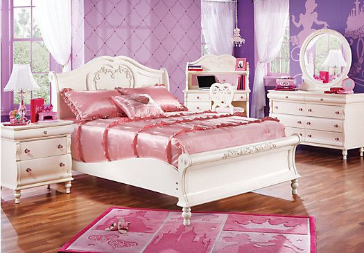 Room To Go Kids Outlet
 Shop for a Disney Princess Pearl 5 Pc Twin Sleigh Bedroom
