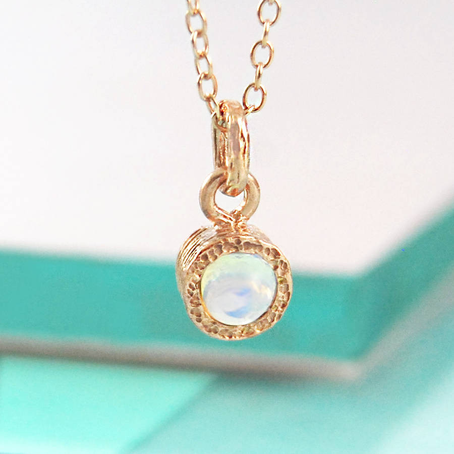 Rose Gold Opal Necklace
 rose gold opal birthstone necklace by embers gemstone
