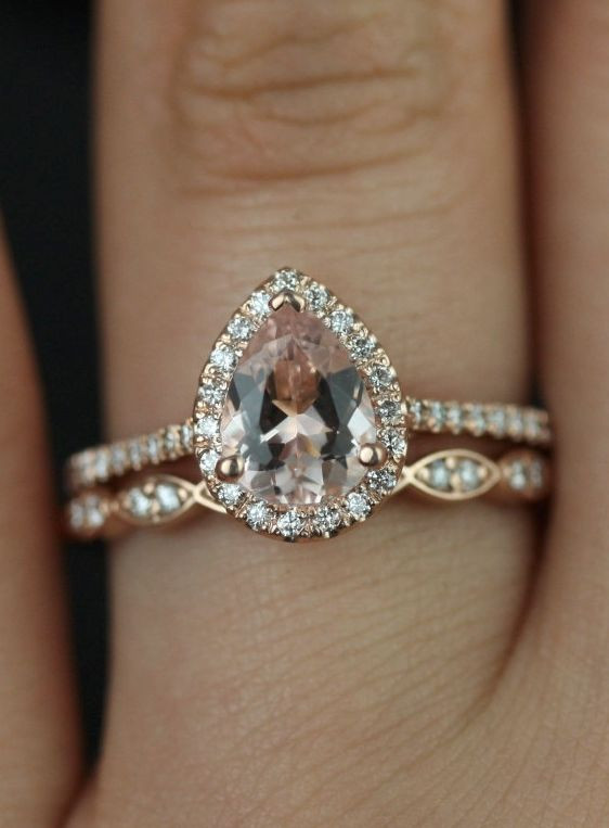 Rose Gold Wedding Band With White Gold Engagement Ring
 15 Stunning Rose Gold Wedding Engagement Rings that Melt