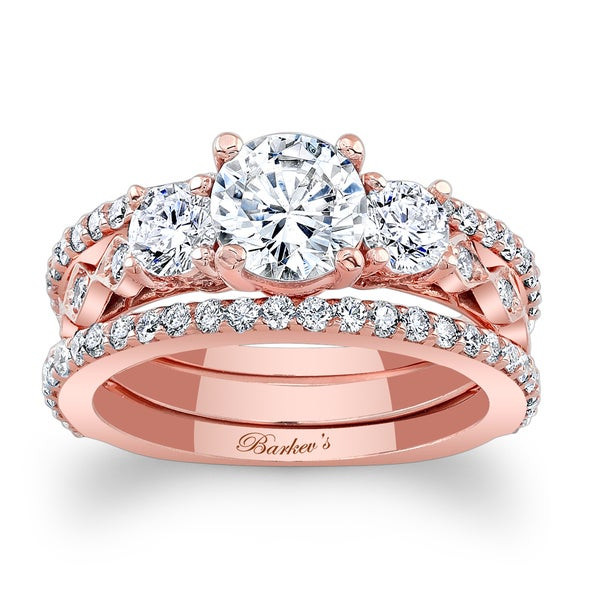 Rose Gold Wedding Ring
 Shop Barkev s Designer 14k Rose Gold 2 1 2ct TDW Diamond 3