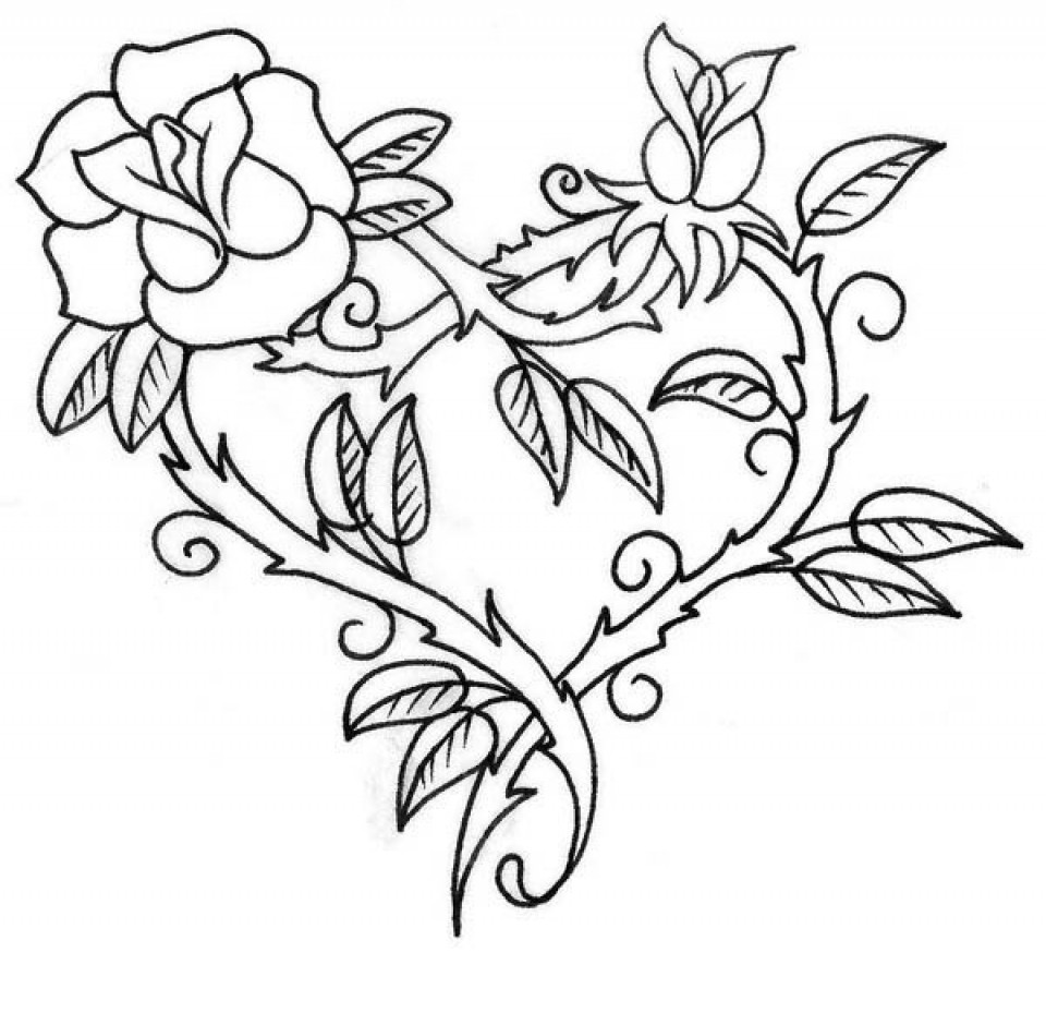 Roses Coloring Pages For Adults
 Get This Printable Roses Coloring Pages for Adults