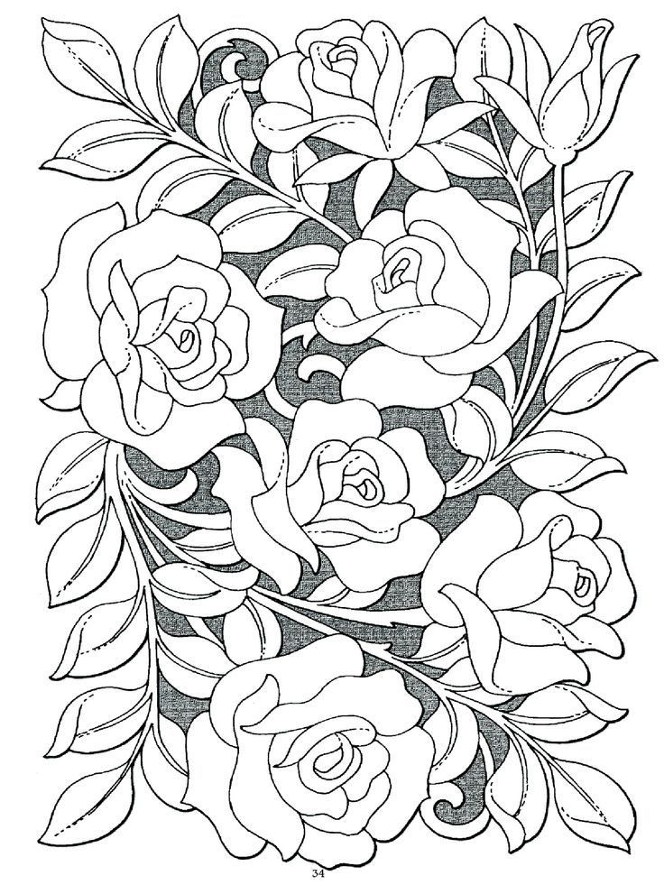 Roses Coloring Pages For Adults
 Пин от пользователя Leanne на доске Colouring pages