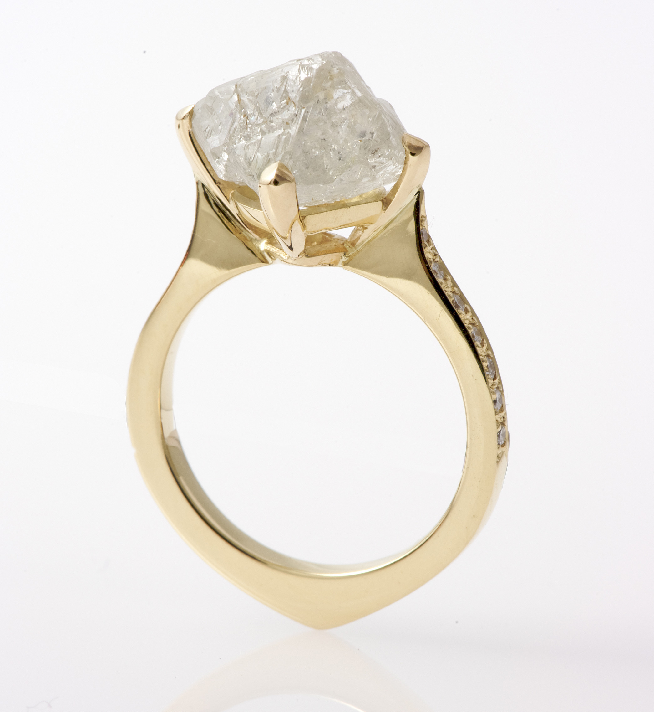 Rough Cut Diamond Engagement Ring
 Natural Raw Beauty of Uncut Diamonds