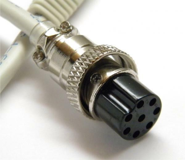 Round Pins
 Tigertronics SLCAB8R CABLE FOR 8 PIN ROUND MIC CONNECTOR