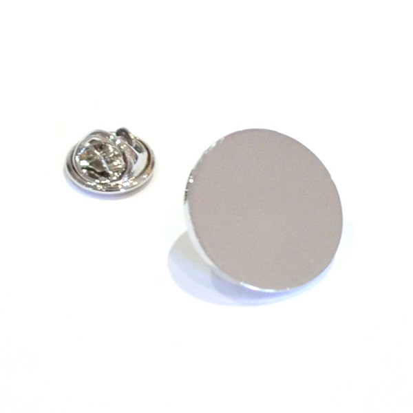 Round Pins
 Silver Plain Lapel Pin Badge Simple Round Design Stylish