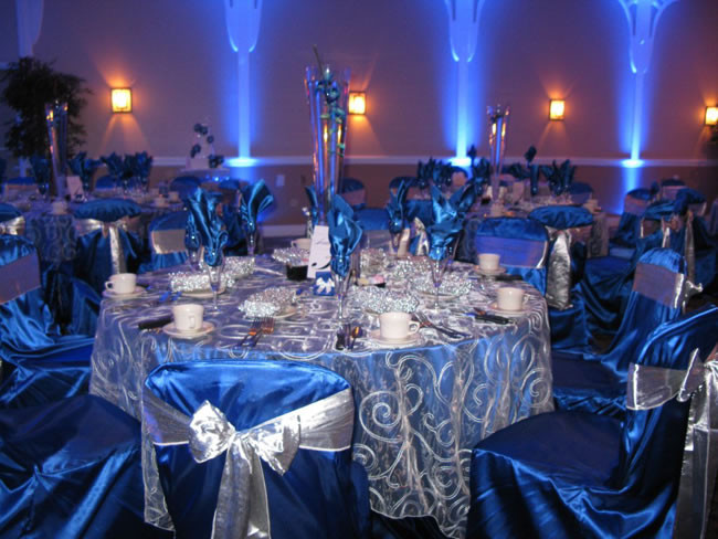 Royal Blue And Silver Wedding Decorations
 Blue wedding reception decorations