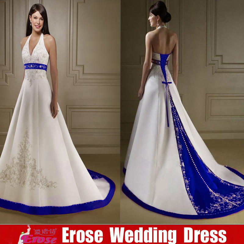 Royal Blue And White Wedding Dresses
 Royal Blue And White Wedding Dress