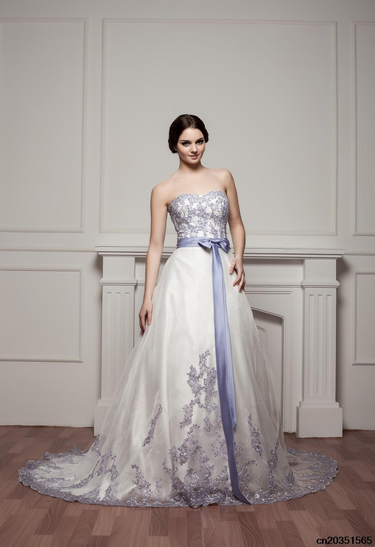Royal Blue And White Wedding Dresses
 2015 royal blue and white wedding dresses with strapless