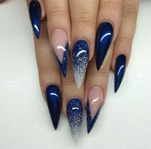 Royal Blue Glitter Nails
 Image result for royal blue nails Blue