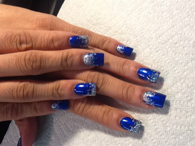 Royal Blue Glitter Nails
 81 Cool Royal Blue Nail Art Design Ideas For Trendy Girls
