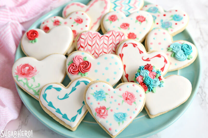 Royal Icing Sugar Cookies
 Valentine s Day Sugar Cookies SugarHero