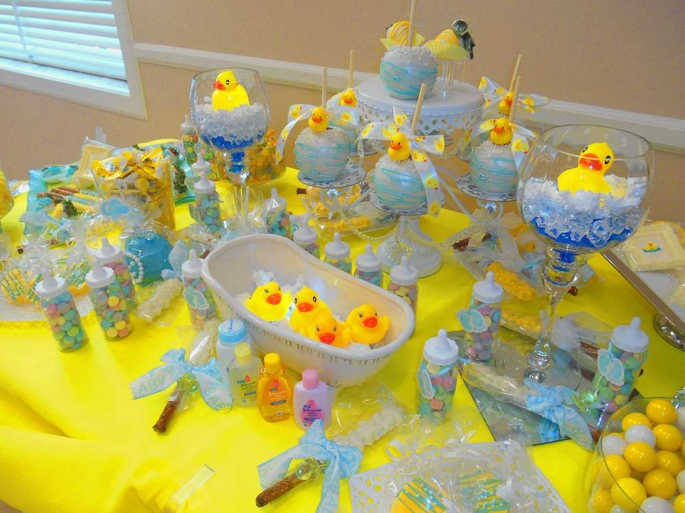 Rubber Ducky Baby Shower Decorations Ideas
 Adorable rubber ducky baby shower party See more party