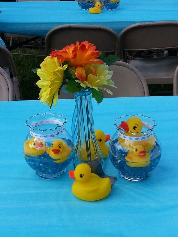 Rubber Ducky Baby Shower Decorations Ideas
 Rubber ducky centerpieces