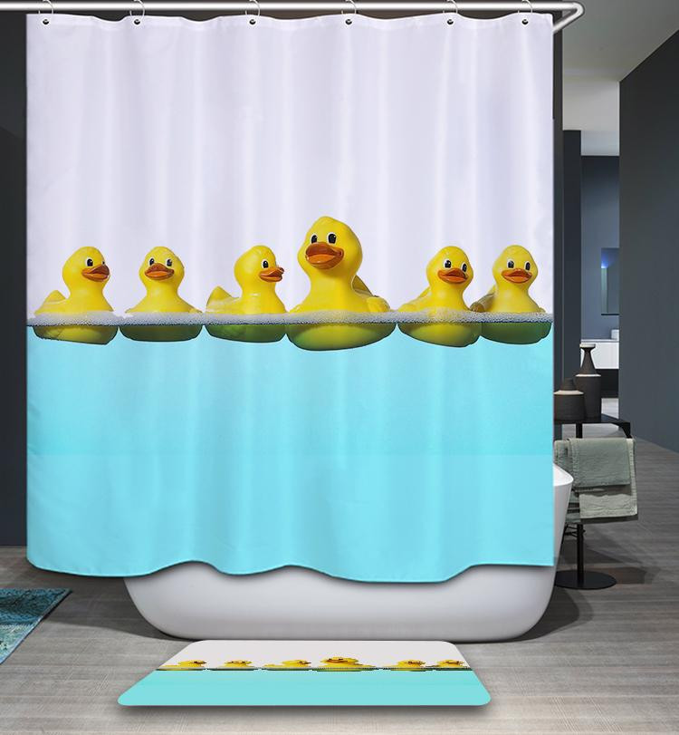 Rubber Ducky Bathroom Decor
 Yellow Rubber Ducky Swimming Shower Curtain