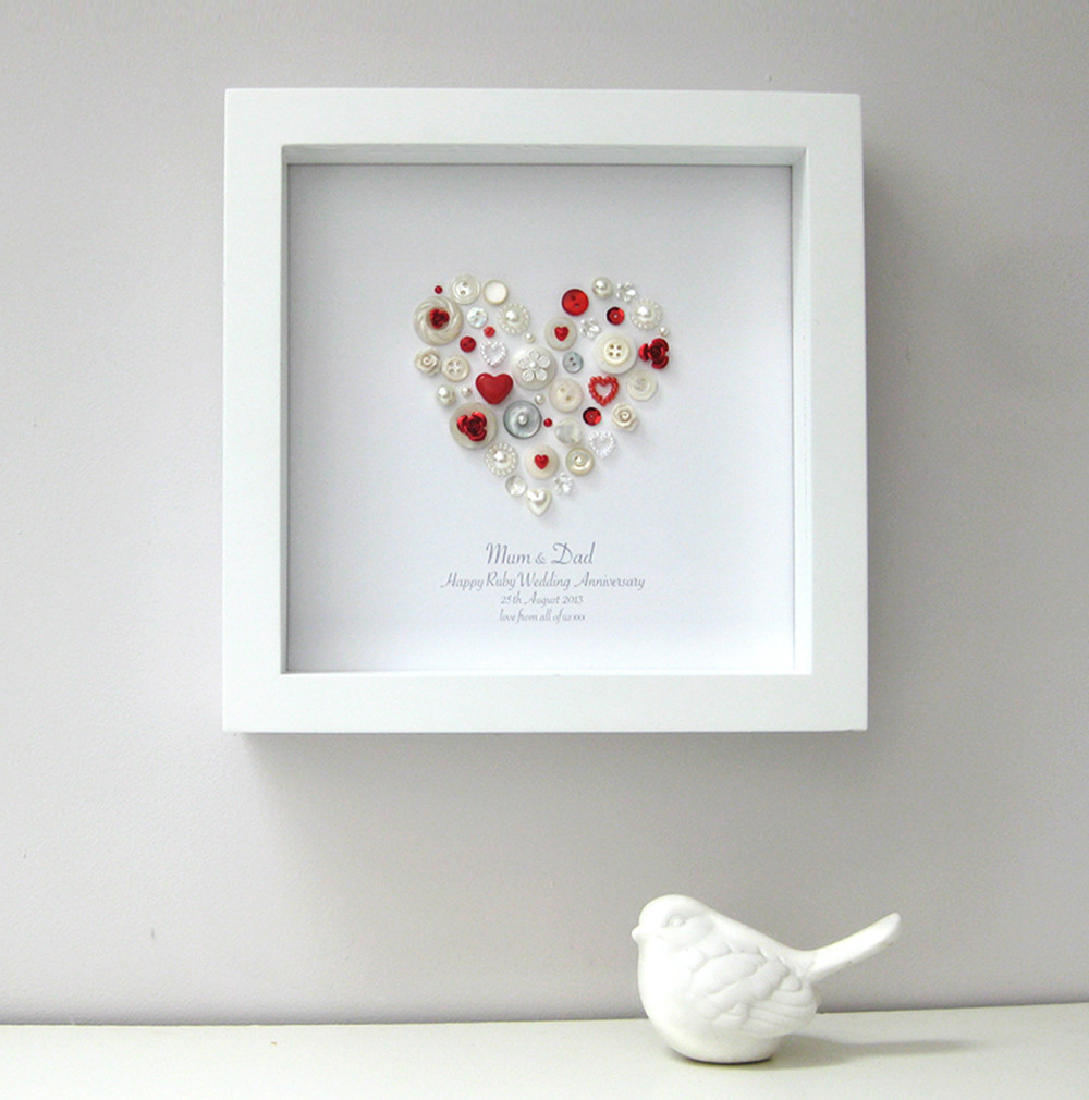 Ruby Anniversary Gift Ideas
 Ruby Anniversary Heart Picture
