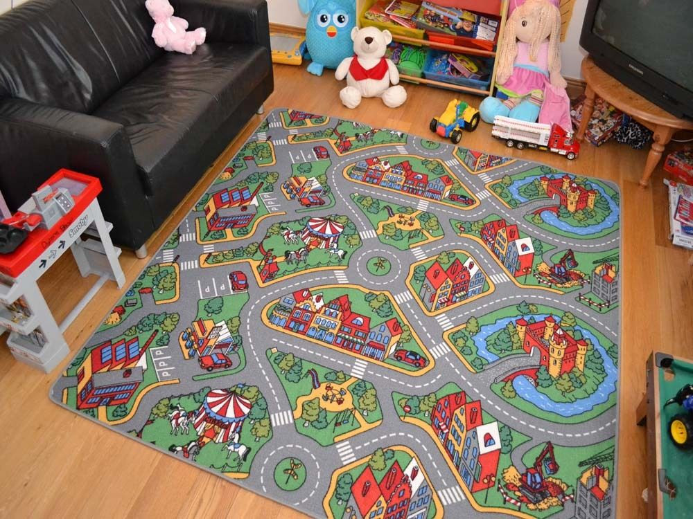 Rugs For Kids Play Room
 Big Extra Very Huge Size Childrens Play City Road
