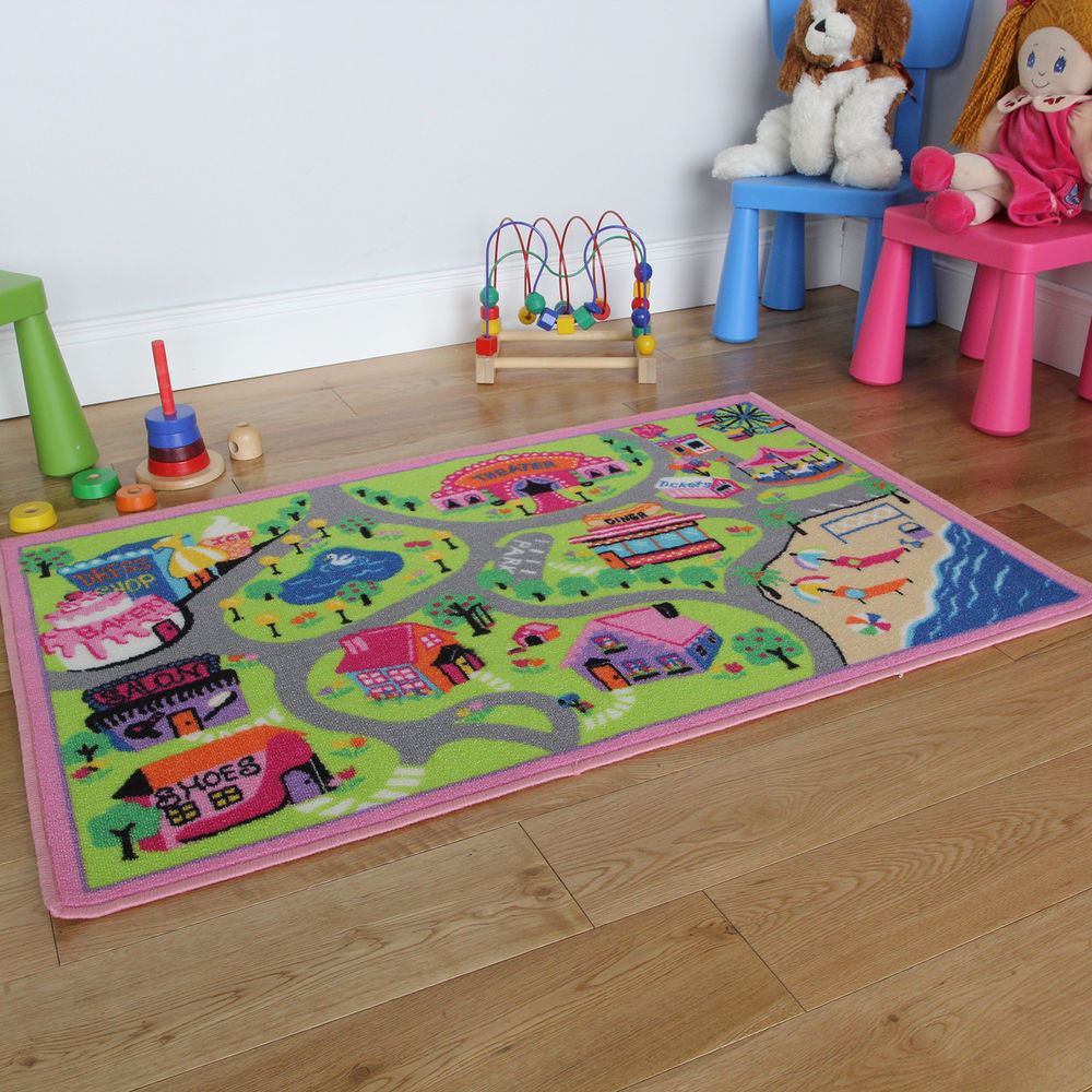 Rugs For Kids Play Room
 New Girls Doll World Playroom Activity Mat Cheap Non Slip