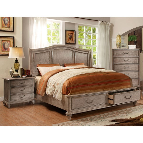 Rustic Bedroom Furniture Sets
 Shop Furniture of America Minka III Rustic Grey 3 piece