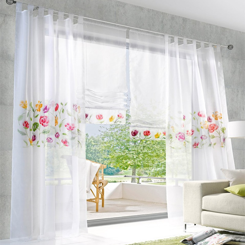 Rustic Curtains For Living Room
 Rustic floral luxury window curtains for living room