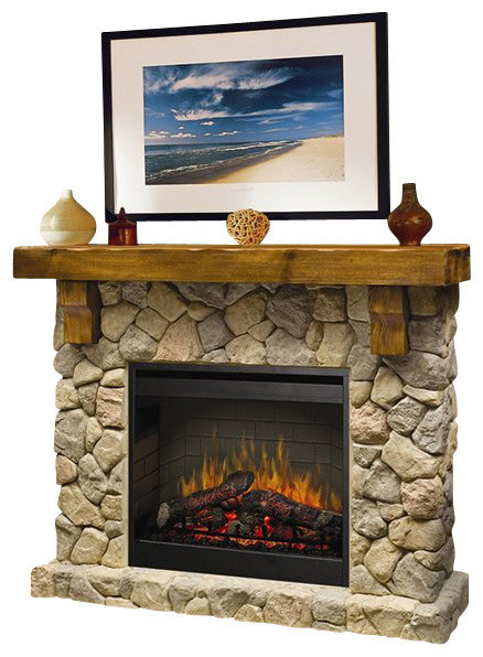Rustic Electric Fireplace
 Dimplex Electraflame Fieldstone Natural Stone Free