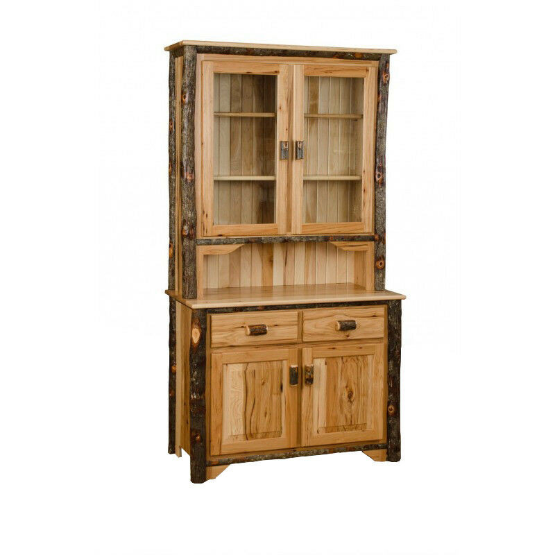 Rustic Kitchen Buffets
 Rustic Hickory 2 Door Buffet & Hutch Amish Made in USA
