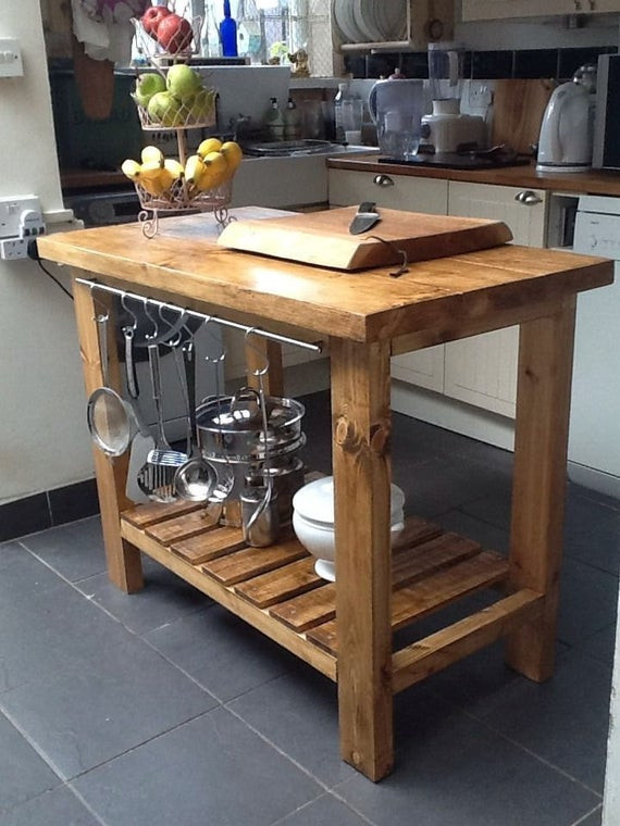 Rustic Kitchen Islands
 Handmade Rustic Kitchen Island Butchers Block Delivery charge
