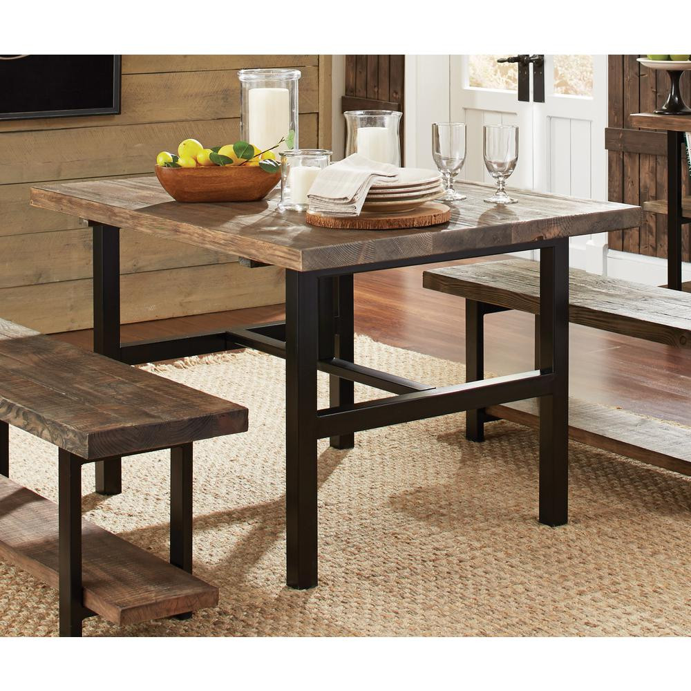 Rustic Kitchen Sets
 Alaterre Furniture Pomona Rustic Natural Dining Table