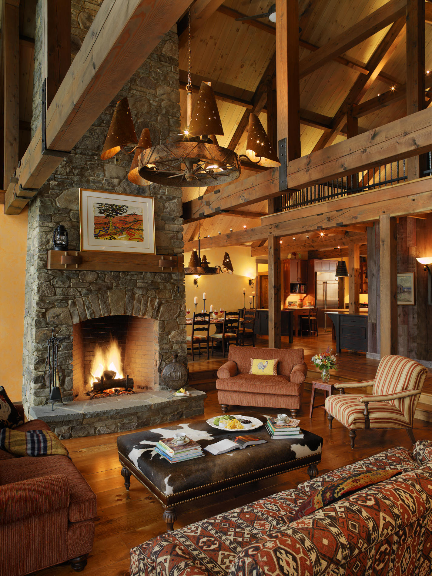 Rustic Living Room With Fireplace
 Quiet moments by the fireplace