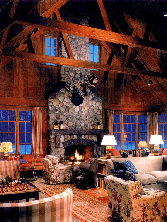 Rustic Living Rooms With Fireplace
 137 best Rustic Great Rooms images on Pinterest