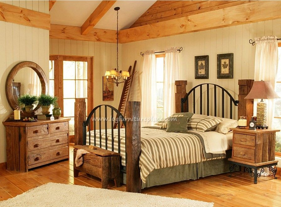 Rustic Log Bedroom Furniture
 Rustic Log Bedroom Furniture Log Furniture Bed Reclaimed