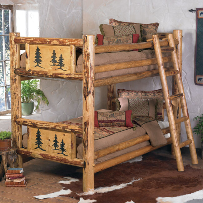 Rustic Log Bedroom Furniture
 Rustic Bunkbed Frame Country Western Cabin Log Wood
