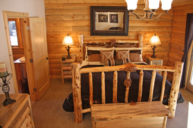 Rustic Log Bedroom Set
 log cabin bedroom furniture Real Log Style