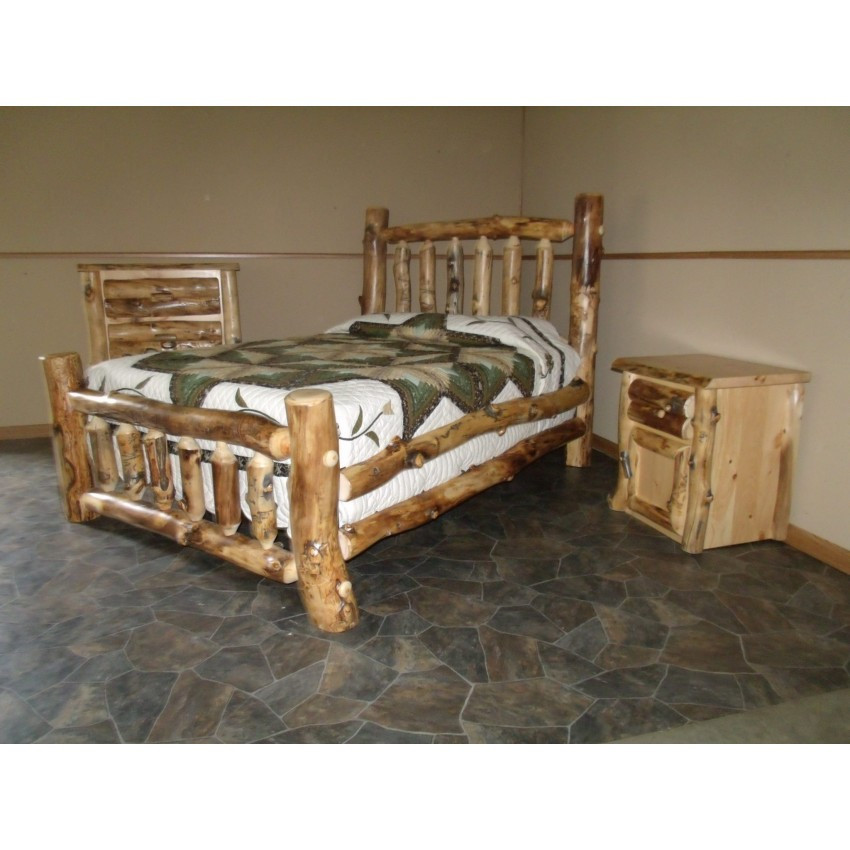 Rustic Log Bedroom Set
 Aspen log furniture
