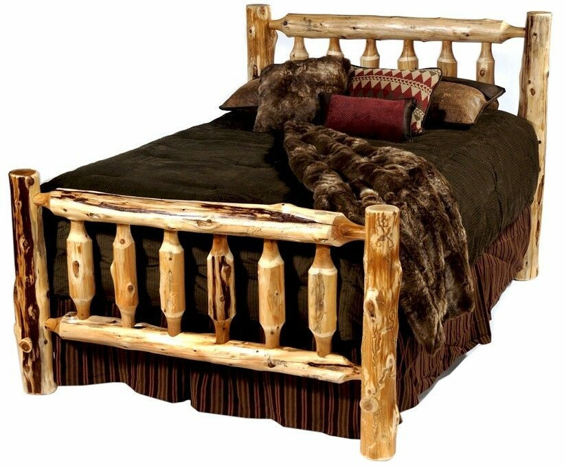 Rustic Log Bedroom Set
 KING SIZE Rustic Log Bed Log Furniture Rustic Cabin
