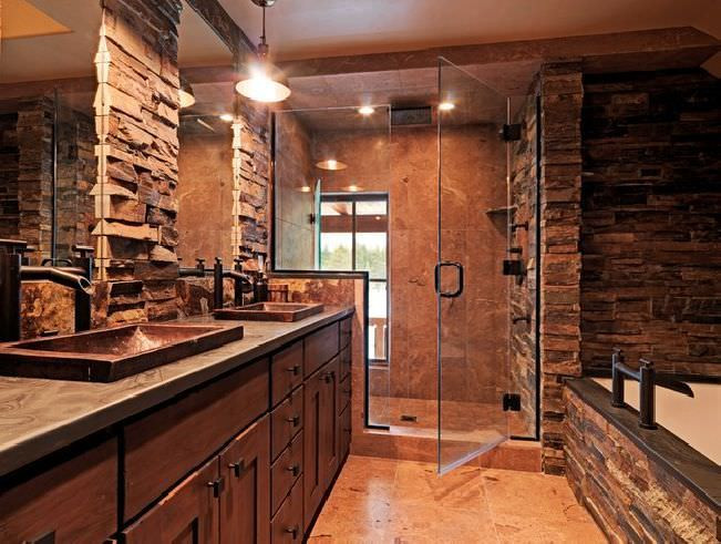 Rustic Master Bathroom
 20 Rustic Home Design That Make You Feel The Nature